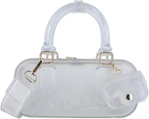 Women PVC Transparent Jelly Handbag, Fashion Colorful Clear Tote Bag for Stadium Events Plastic Waterproof Top Handle Purse