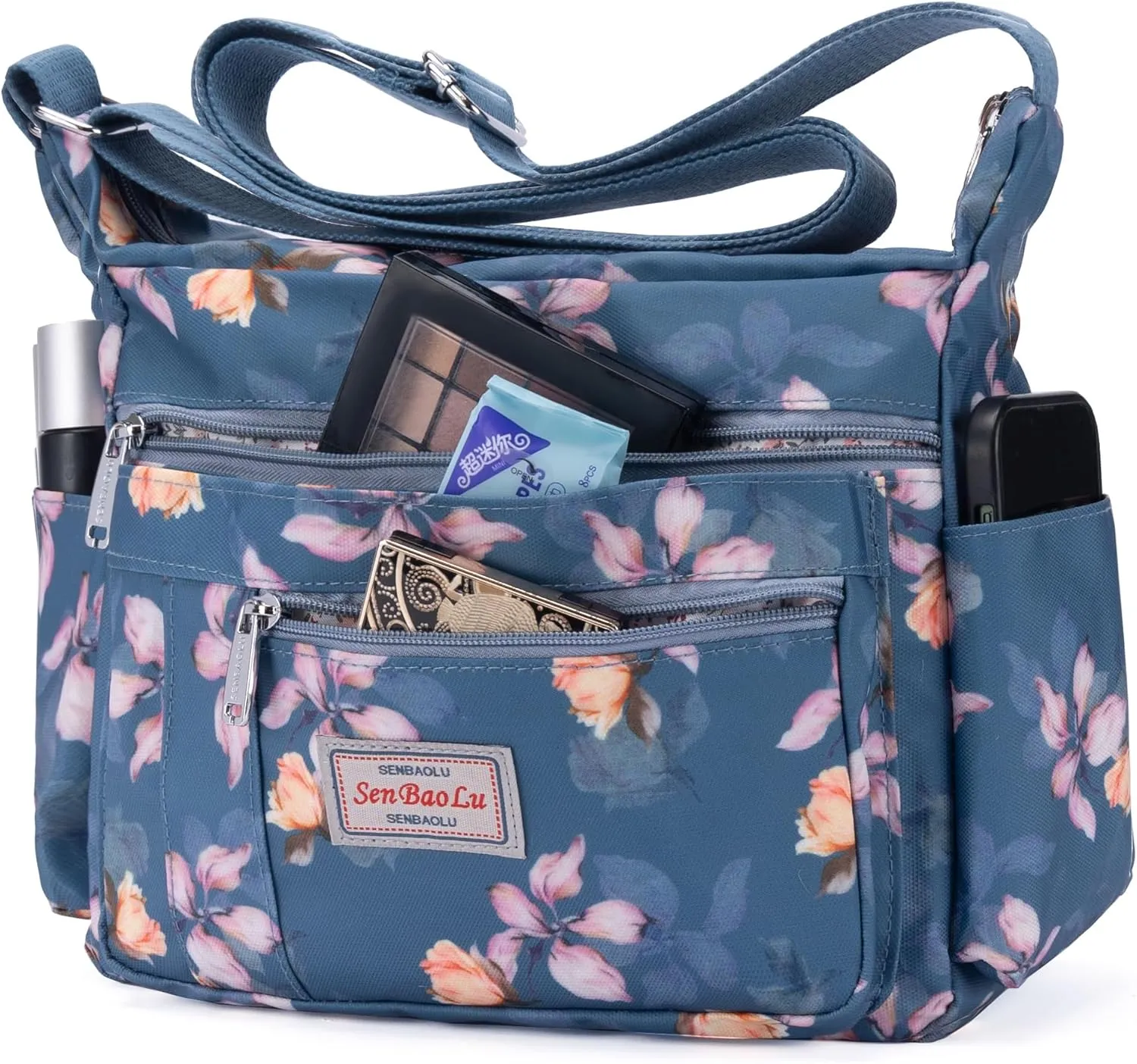 Women Shoulder Handbag Multiple Pockets Bag Ladies Tote Top Handle Satchel Crossbody Purse