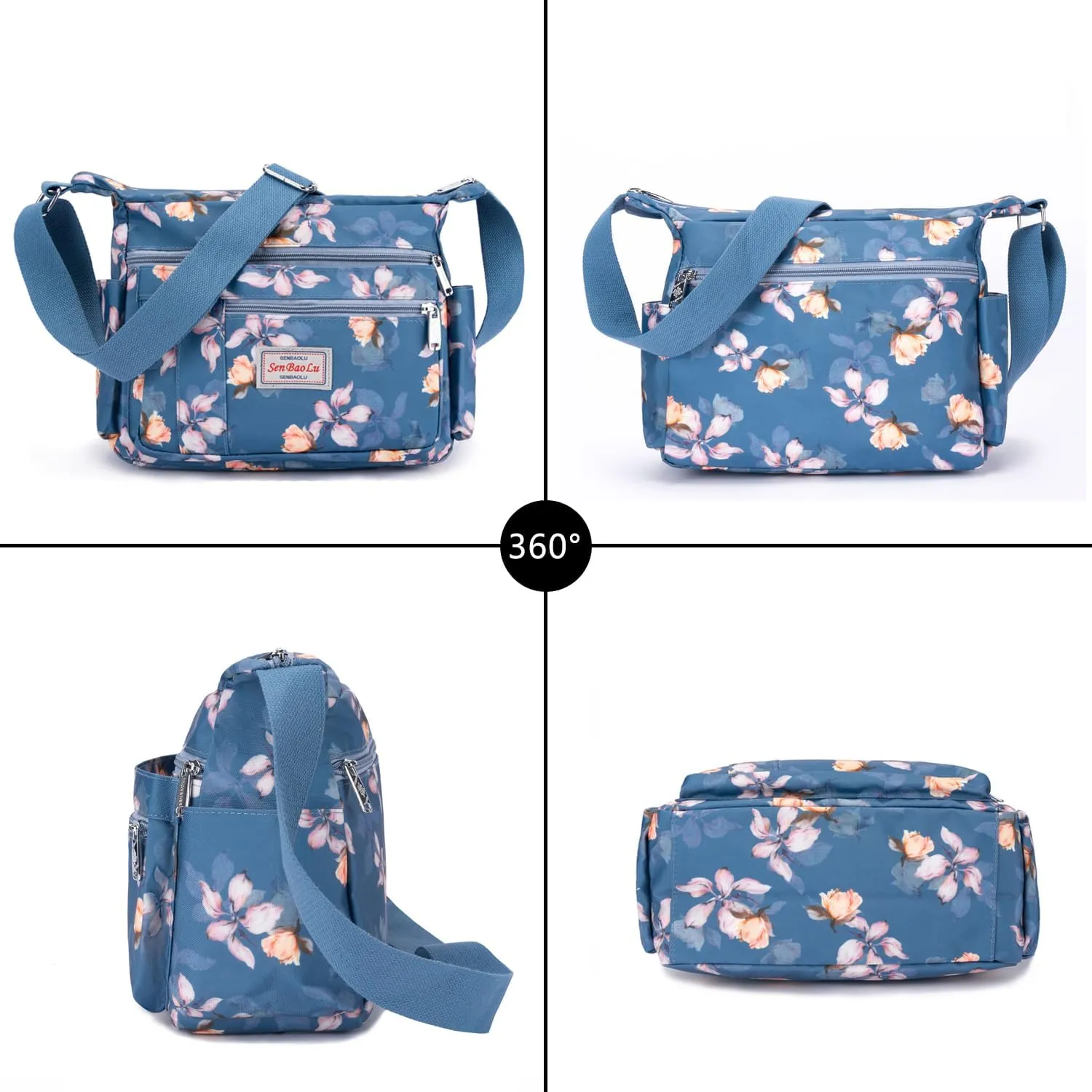 Women Shoulder Handbag Multiple Pockets Bag Ladies Tote Top Handle Satchel Crossbody Purse