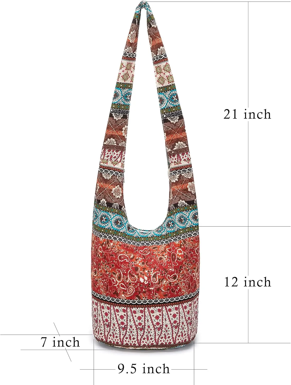 Women Shoulder Handbags Fashion canvas Hippie Crossbody Bags Bohemian Animal Prints Hobo Bags