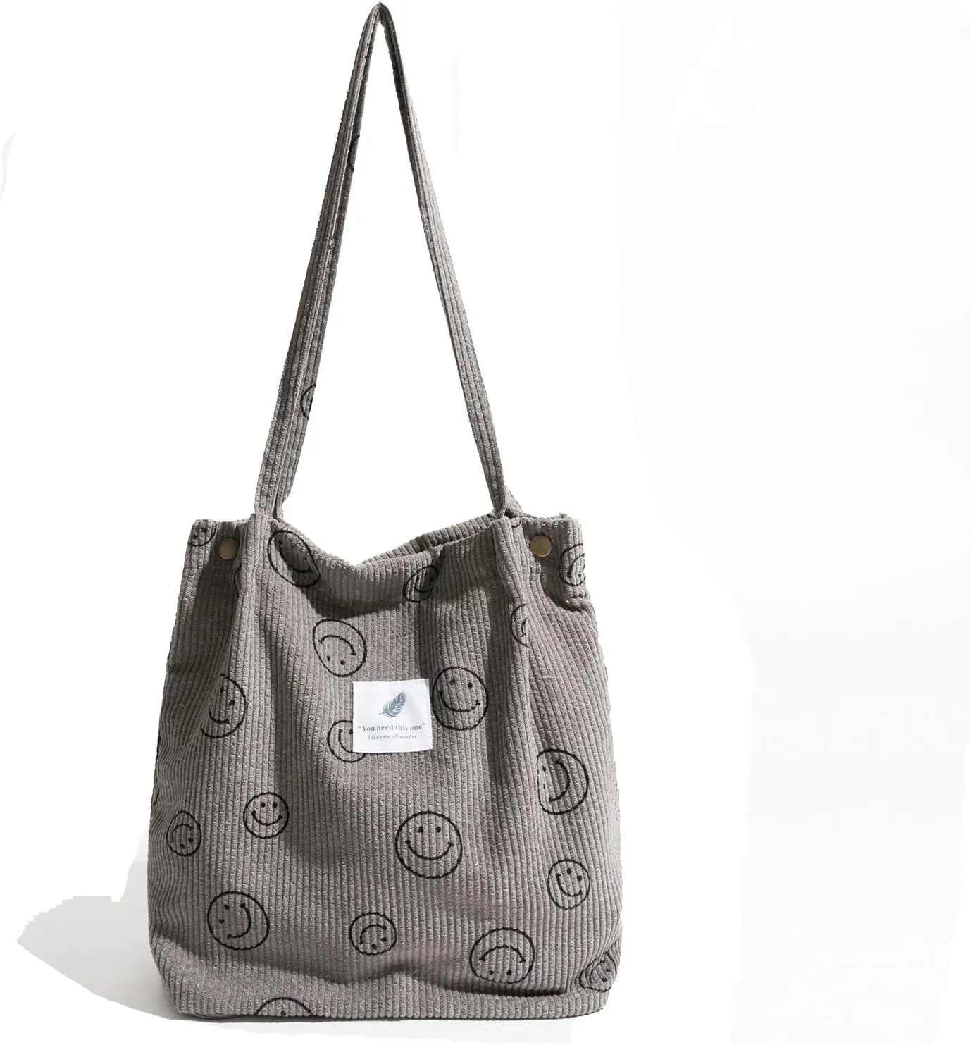Women Tote Bags Grocery Shoulder Bag Corduroy with Inner Pocket for Work Beach Lunch Travel Shopping Shopper Handbags