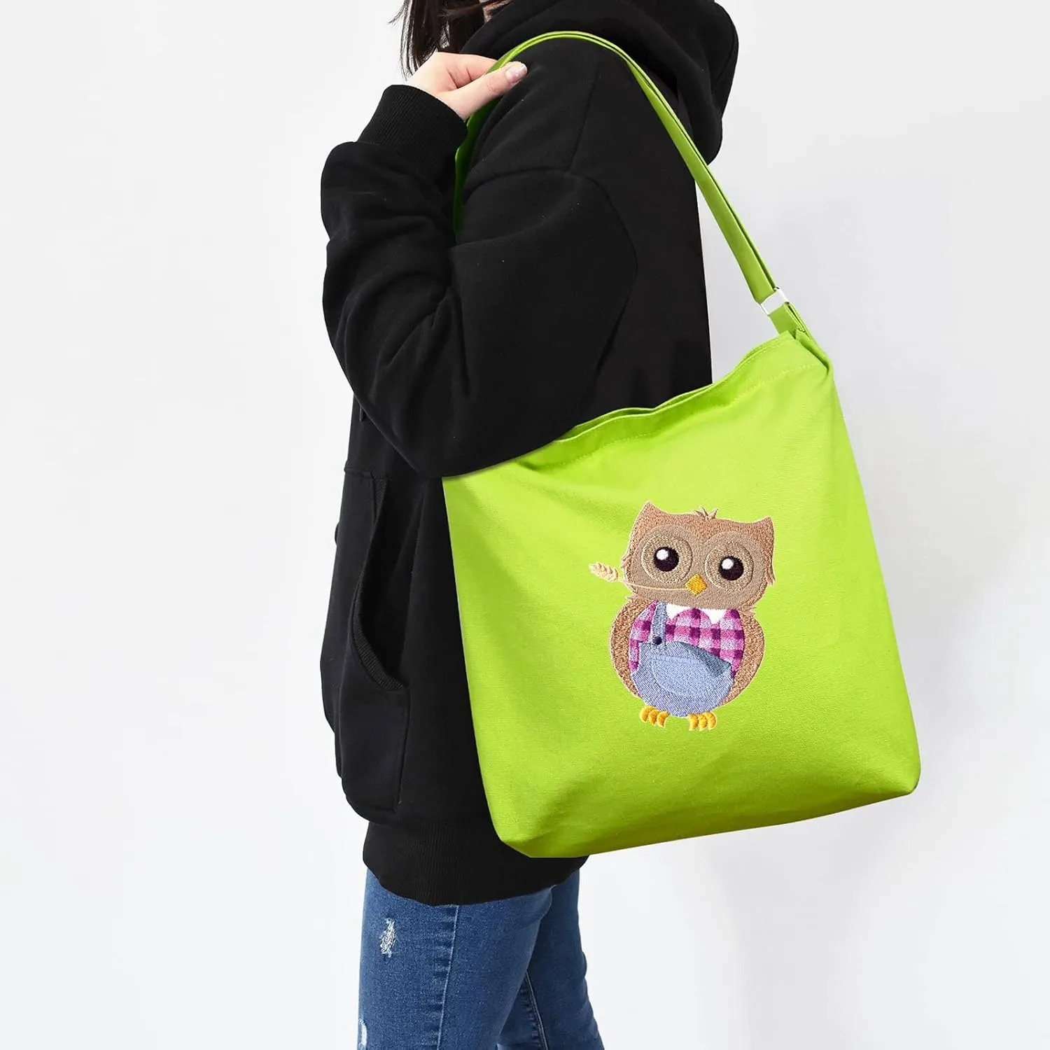 Women's blank large Size Canvas Crossbody Tote Handbags Shoulder Bag