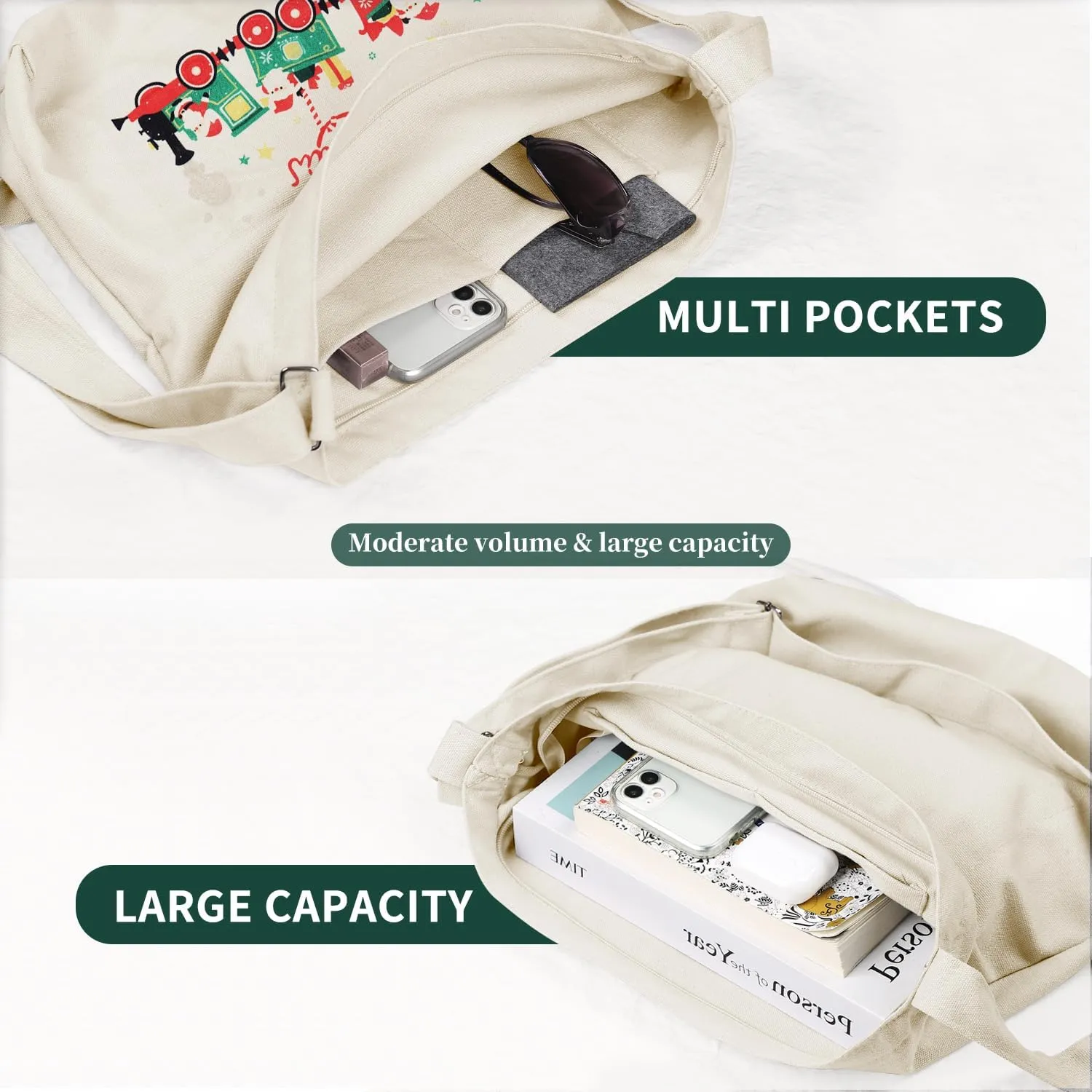 Women's blank large Size Canvas Crossbody Tote Handbags Shoulder Bag