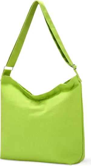 Women's blank large Size Canvas Crossbody Tote Handbags Shoulder Bag