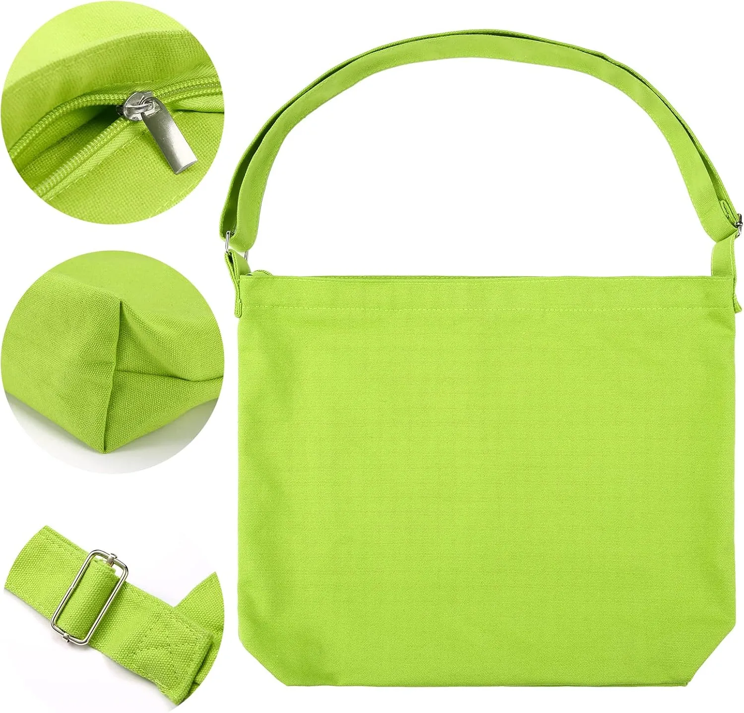 Women's blank large Size Canvas Crossbody Tote Handbags Shoulder Bag