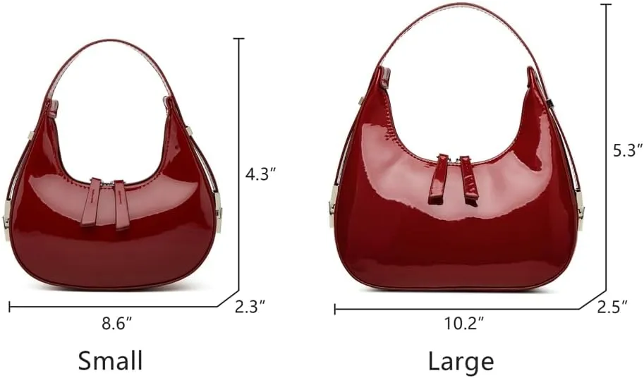 Women's Crescent Shoulder Bags Retro Y2k 90s Hobo Handbags Top Handle Y2k Underarm Bag Fashion Clutch Purses