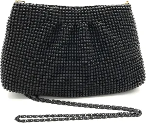 Women's Evening Clutches Metal Beaded Mesh Party Purse Bag