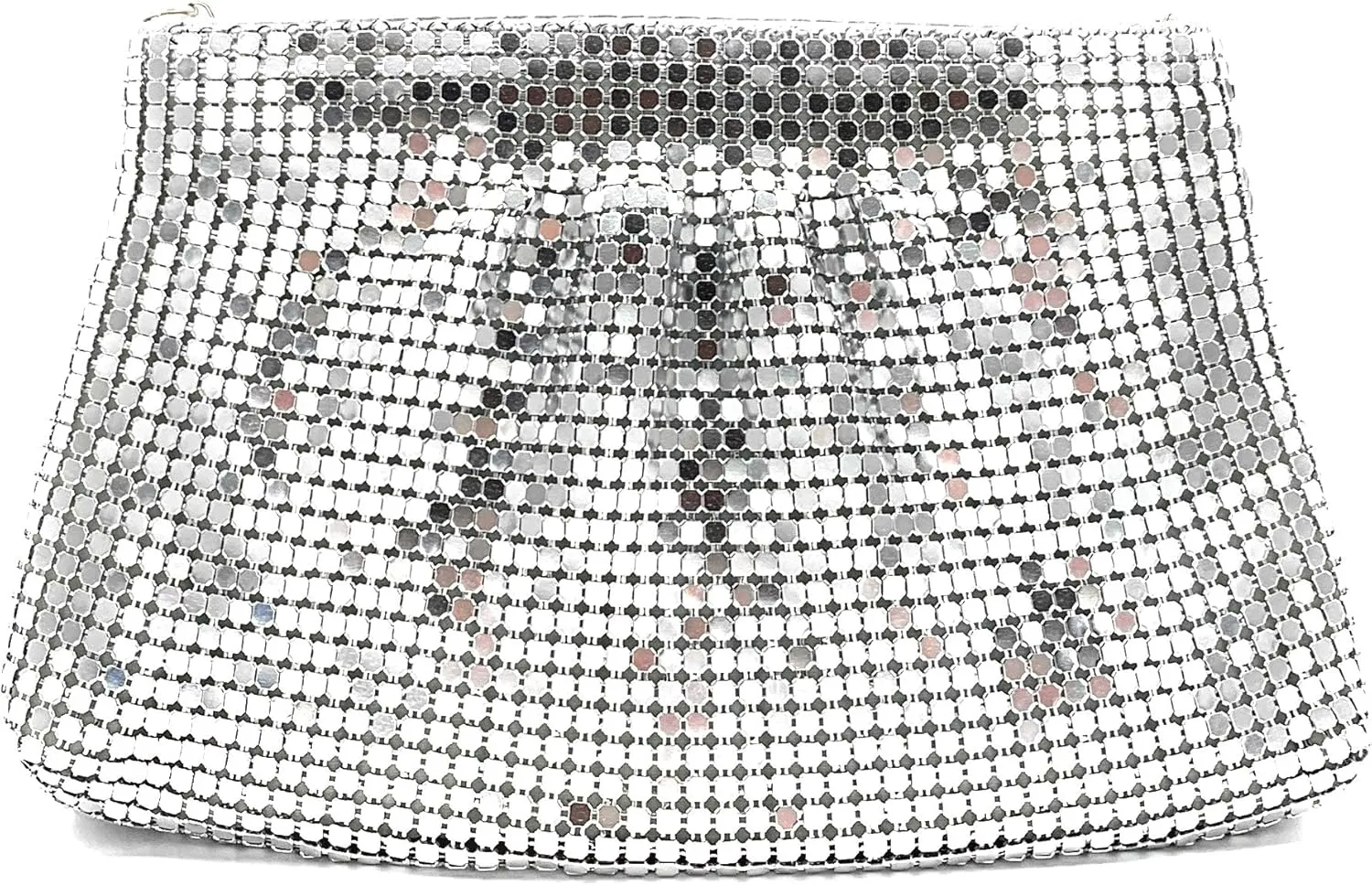Women's Evening Clutches Metal Mesh Party Purse Bag(Mini,Purple)