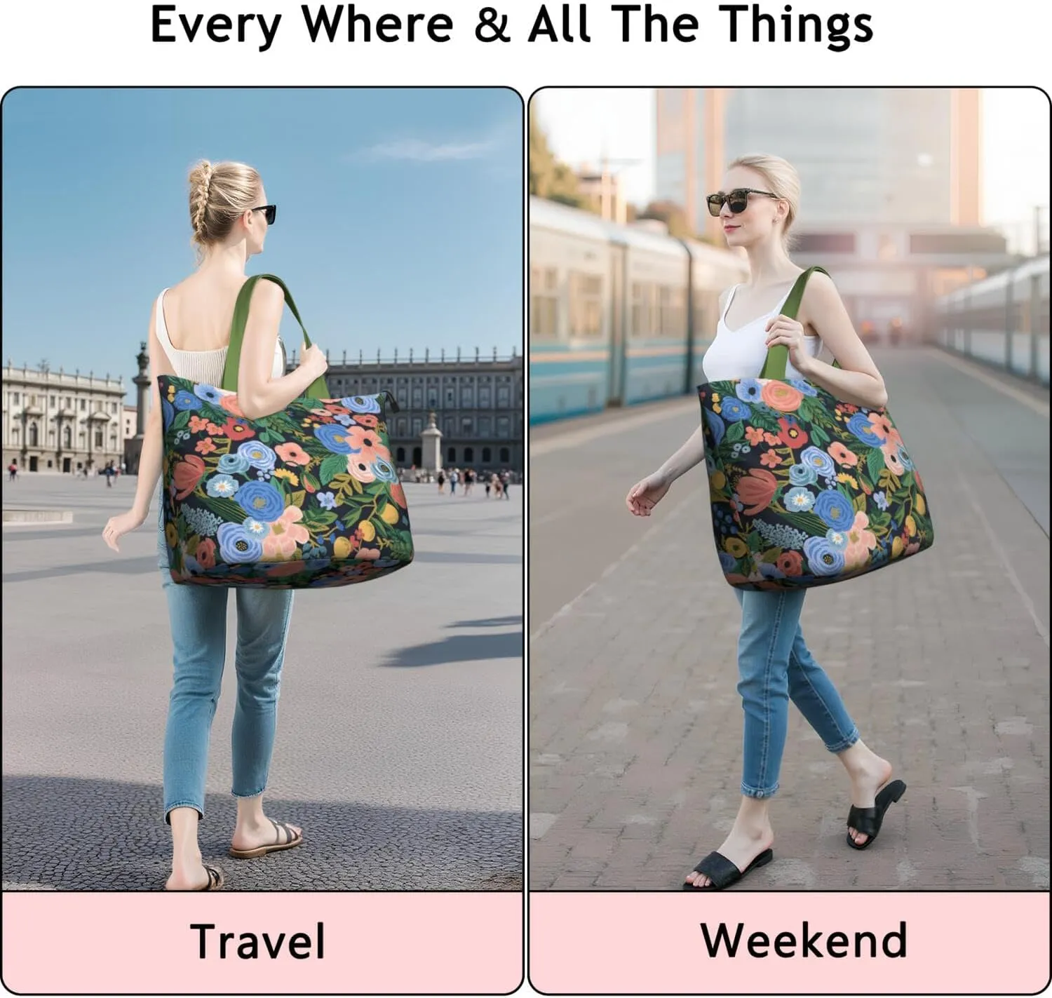 Women's Extra Large Weekender Travel Bag Carry on Canvas Duffel Bag Hospital Delivery Waterproof Overnight Tote