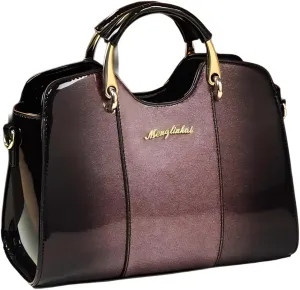 Women's Fashion Leather Top Handle Satchel Crossbody Handbag, Large Capacity Tote Bag Purse, Shoulder Messenger Bag