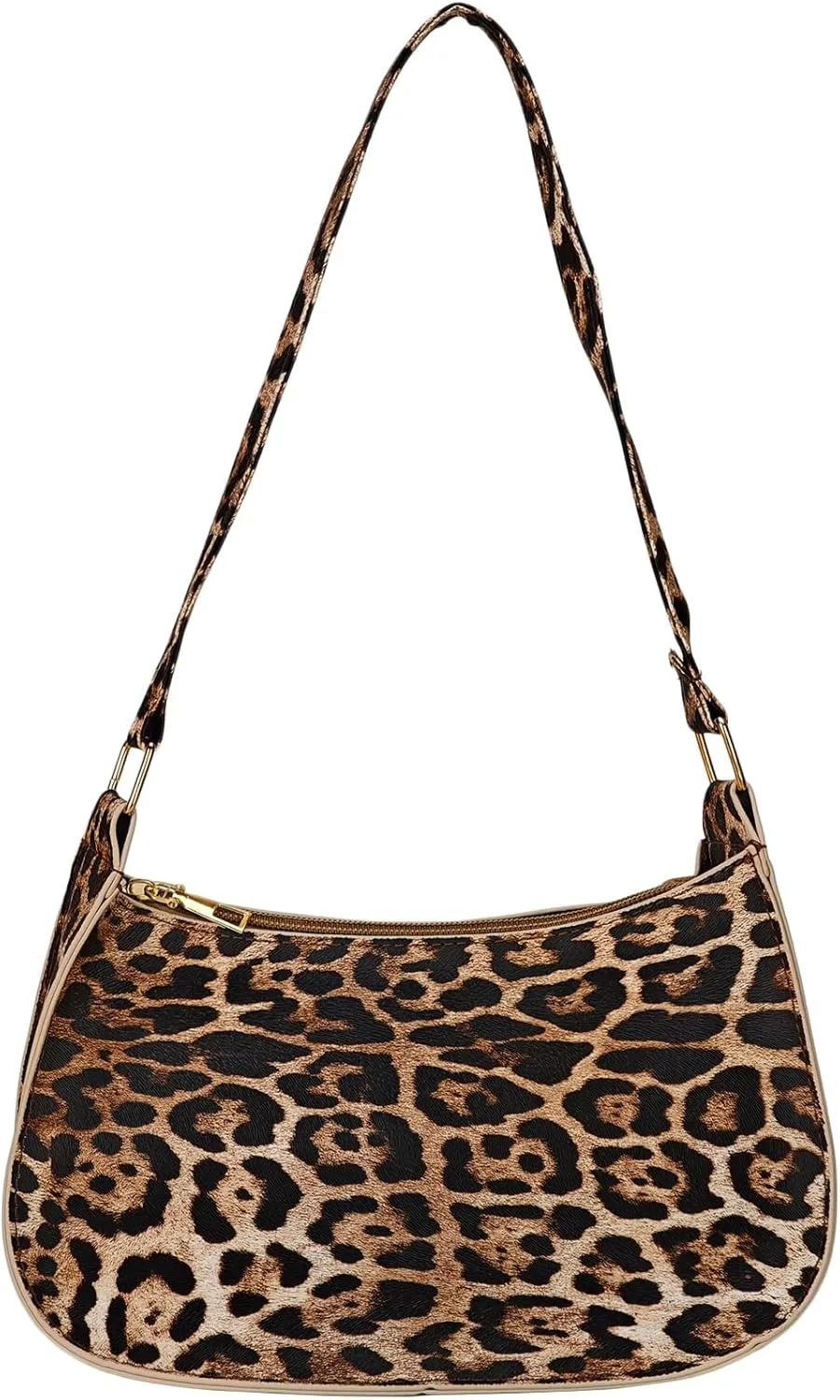 Women's Glossy Retro Underarm Purses Zipper Hobo Bags Clutch Shoulder Strap Tote Handbags Crescent Bags