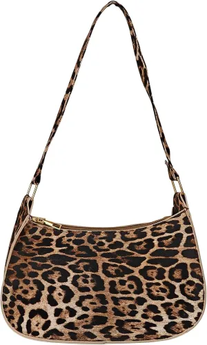 Women's Glossy Retro Underarm Purses Zipper Hobo Bags Clutch Shoulder Strap Tote Handbags Crescent Bags