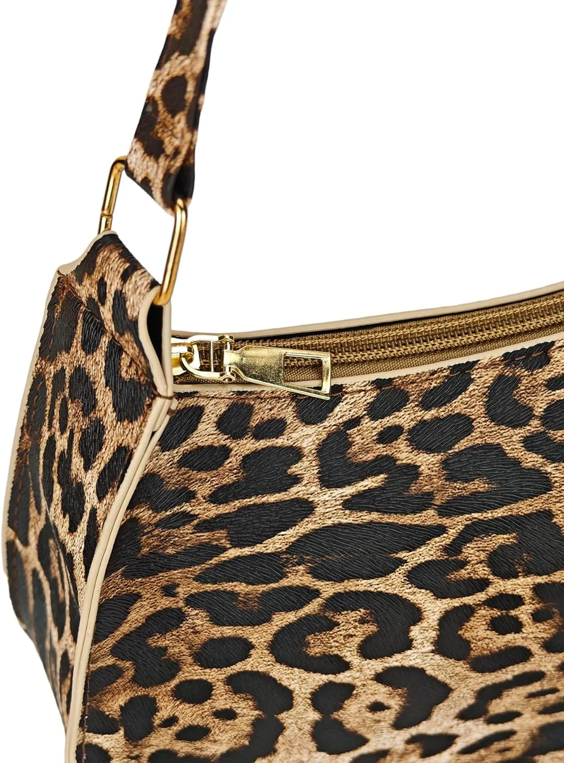 Women's Glossy Retro Underarm Purses Zipper Hobo Bags Clutch Shoulder Strap Tote Handbags Crescent Bags