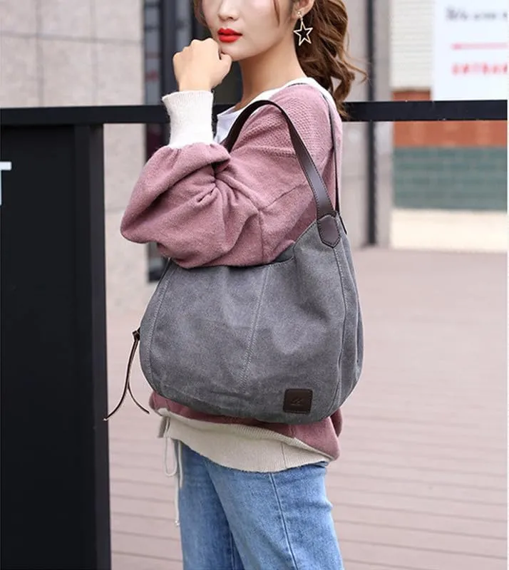 Womens Purses and Handbags Soft and Breathable Shoulder Bag for Women Tote Bag Canvas Hobo Bags Ladies Handbags