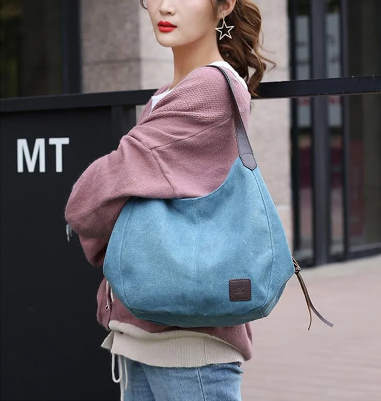 Womens Purses and Handbags Soft and Breathable Shoulder Bag for Women Tote Bag Canvas Hobo Bags Ladies Handbags