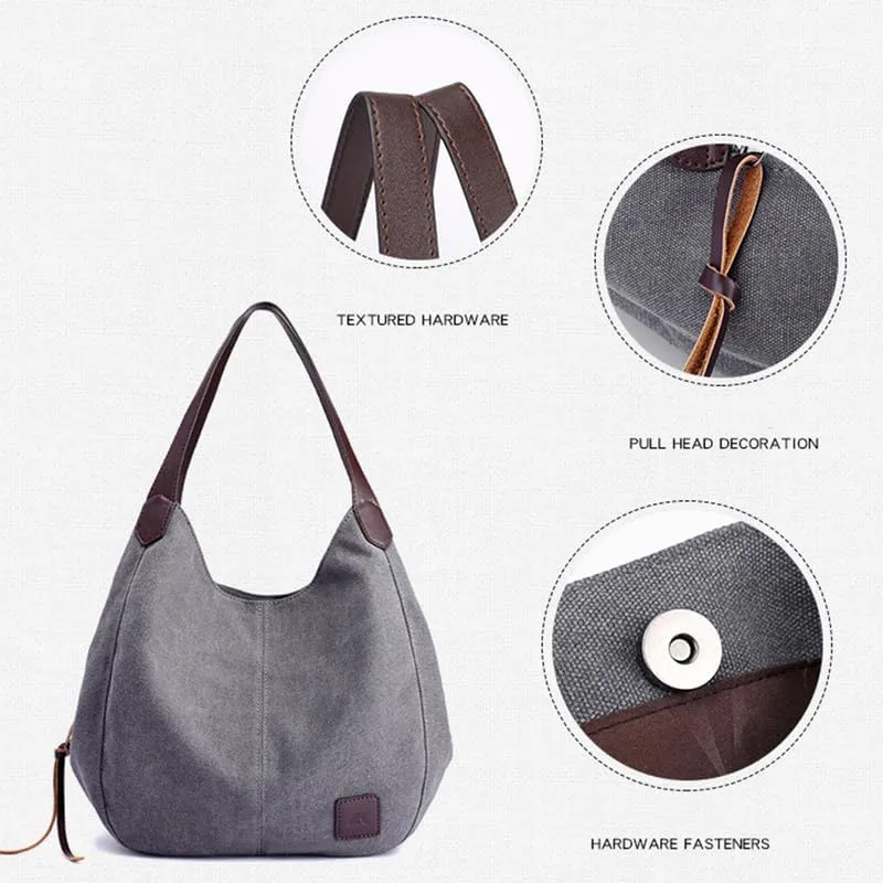 Womens Purses and Handbags Soft and Breathable Shoulder Bag for Women Tote Bag Canvas Hobo Bags Ladies Handbags