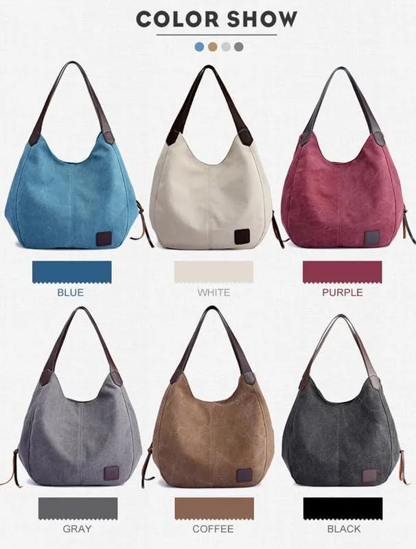 Womens Purses and Handbags Soft and Breathable Shoulder Bag for Women Tote Bag Canvas Hobo Bags Ladies Handbags
