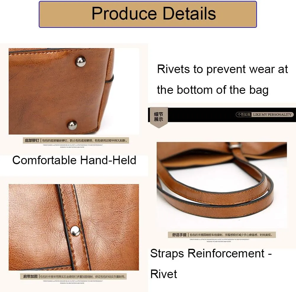 Women’s Tote Organizer Top Handle Satchel Handbags Shoulder Bag Tote Purse Crossbody Bag