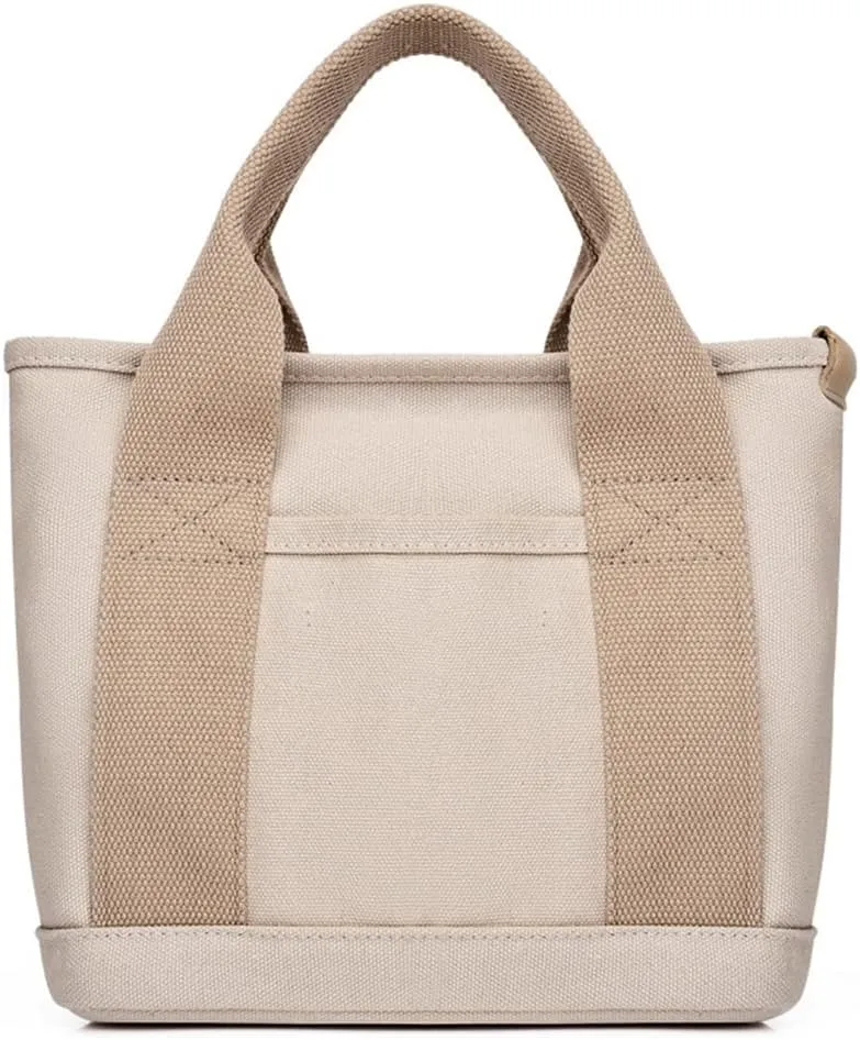 Women's Tote Purse Multi-pocket Handbags Heavy Duty Canvas Shoulder Bag Stored Bag Top Handle Satchel