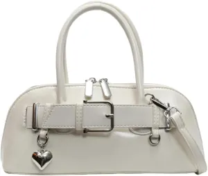 Women's Y2k Purse Buckle Belt Leather Tote Handbag Trendy Top Handle Shoulder Bag Satchel Underarm Crossbody Purses