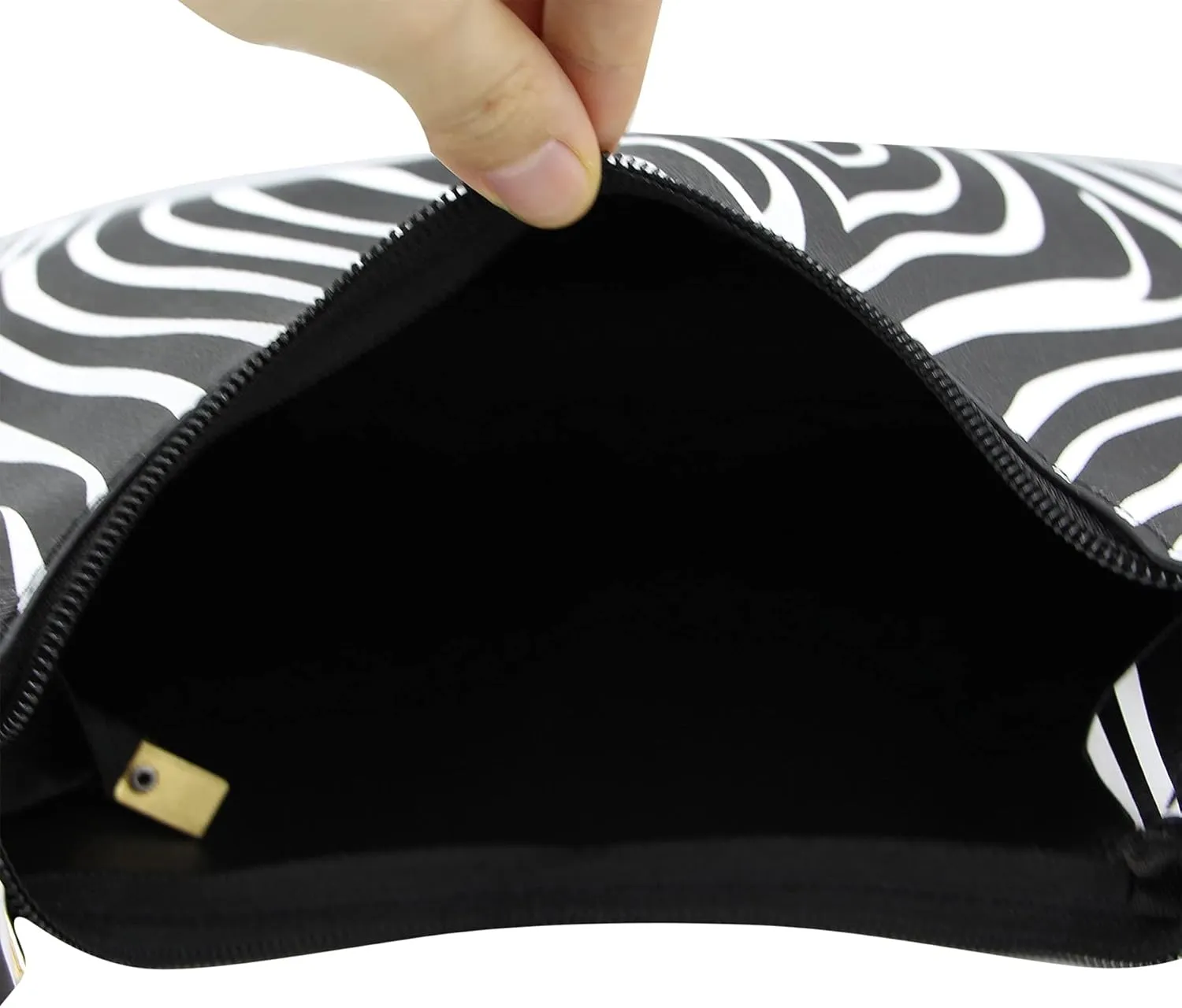 Women's Zebra Print Tote Shoulder Bag Leather Top Handle Purse Travel Handbag Clutch Wallet with Chain