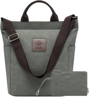 Worldlyda Women Canvas Tote Purse Large Shoulder Bag Casual Crossbody Hobo Top Handle Handbags