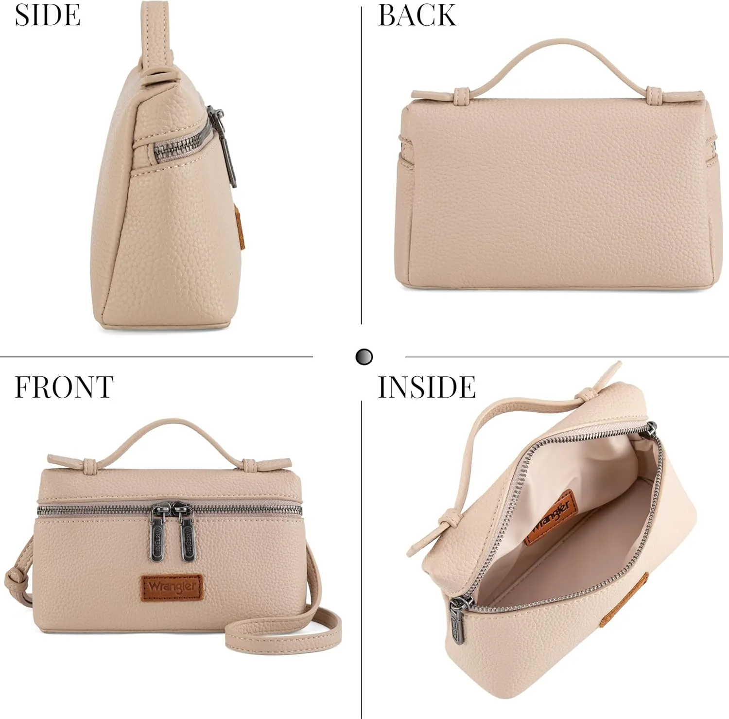 Wrangler Mini Crossbody Bag for Women Top-Handle Handbags Designer Shoulder Cute Purses Trendy