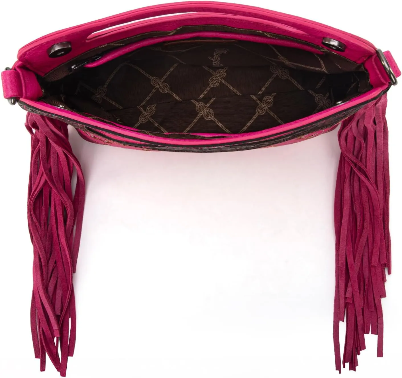 Wrangler Top Handle Handbags Western Fringe Crossbody Bag for Women Embroidered Boot Scroll Ladies Handbag