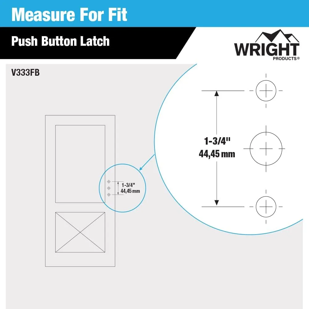 Wright Products V333FB TIE-DOWN PUSH BUTTON Handle, FLORIDA. BRONZE , Brown