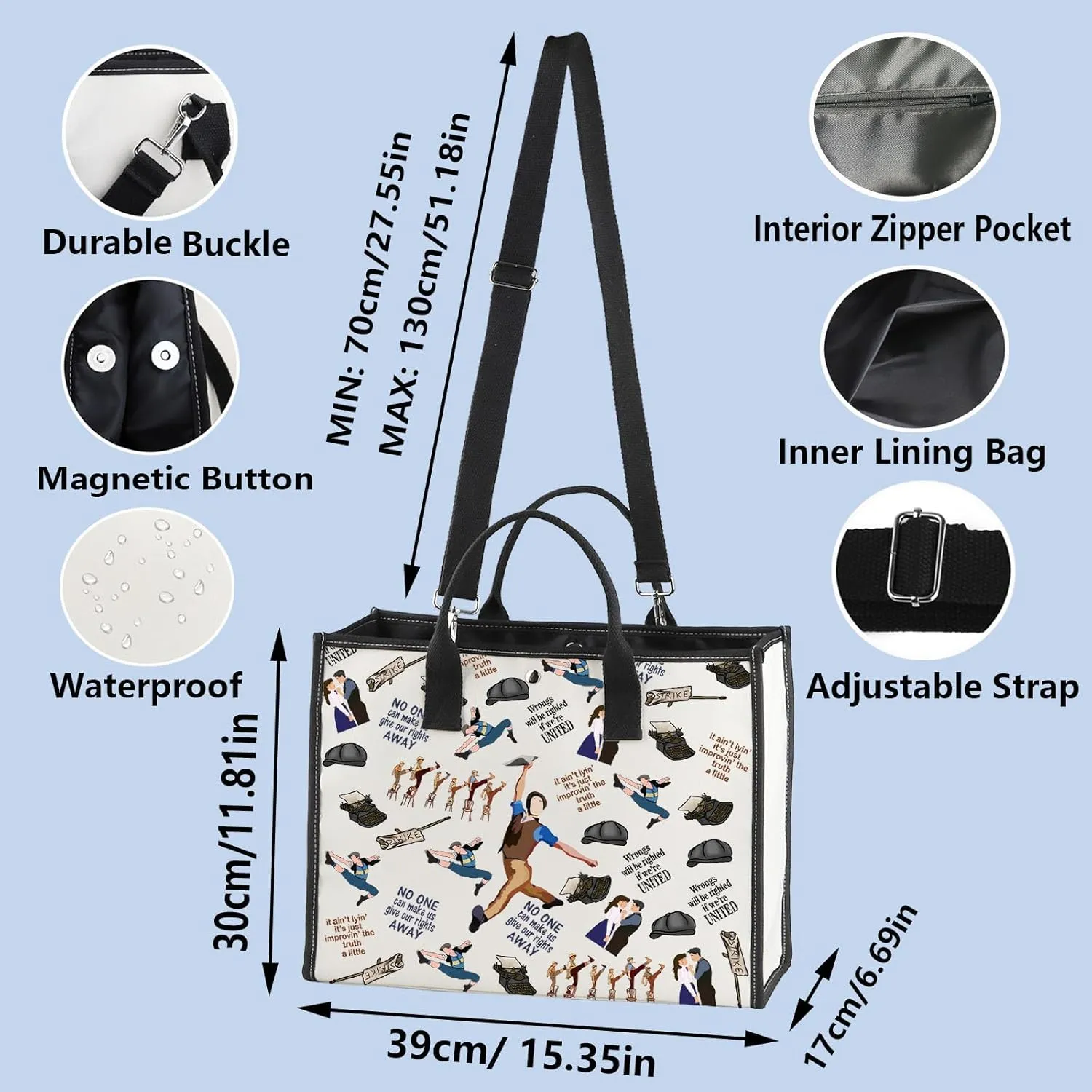 WZMPA Jack Kelly Musical Cosmetic Bag Jack & Katherine Fans Gift Jack Kelly Character Makeup Zipper Pouch Bag Jack Kelly Merch (No One Away BG)