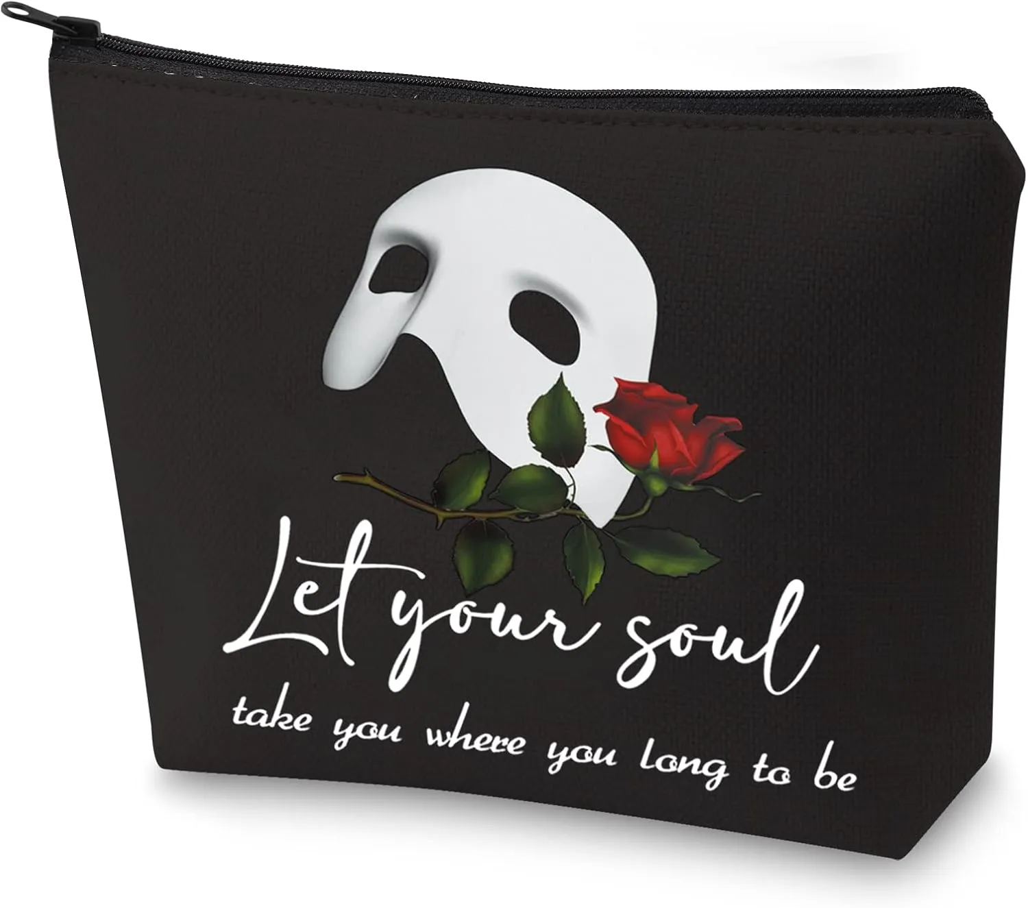 WZMPA Musical Cosmetic Makeup Bag Theater Fans Gift Let Your Soul Take You Where You Long To Be Musical Zipper Pouch For Women Girls (Let Your Soul)