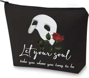 WZMPA Musical Cosmetic Makeup Bag Theater Fans Gift Let Your Soul Take You Where You Long To Be Musical Zipper Pouch For Women Girls (Let Your Soul)