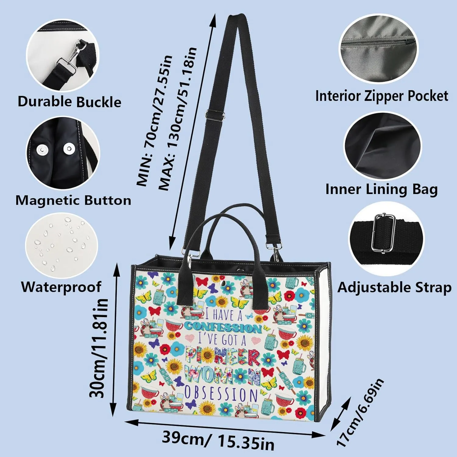 WZMPA Pioneer Cosmetic Bag Cooking Lover Gift I Have A Confession I've Got A Pioneer Obsession Zipper Bag (Have A Confession BG)