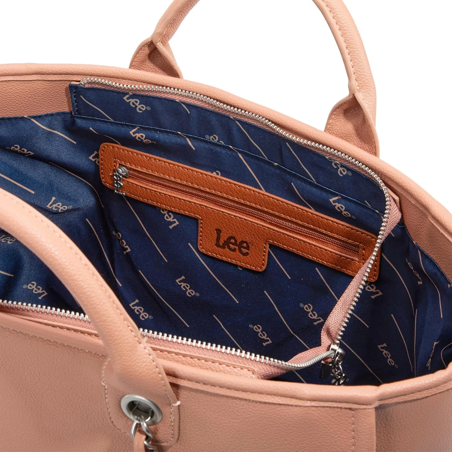 x Lee Large Shoulder Tote Bag for Women Vegan Leather Top-Handle Bag