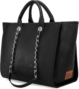 x Lee Large Shoulder Tote Bag for Women Vegan Leather Top-Handle Bag