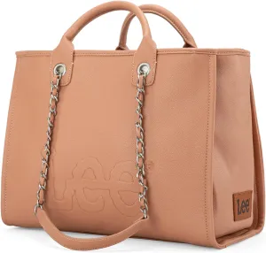 x Lee Large Shoulder Tote Bag for Women Vegan Leather Top-Handle Bag