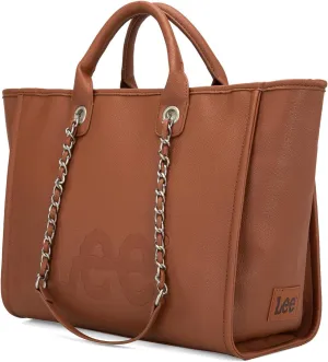 x Lee Large Shoulder Tote Bag for Women Vegan Leather Top-Handle Bag