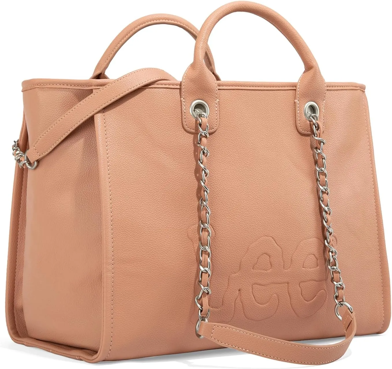 x Lee Large Shoulder Tote Bag for Women Vegan Leather Top-Handle Bag