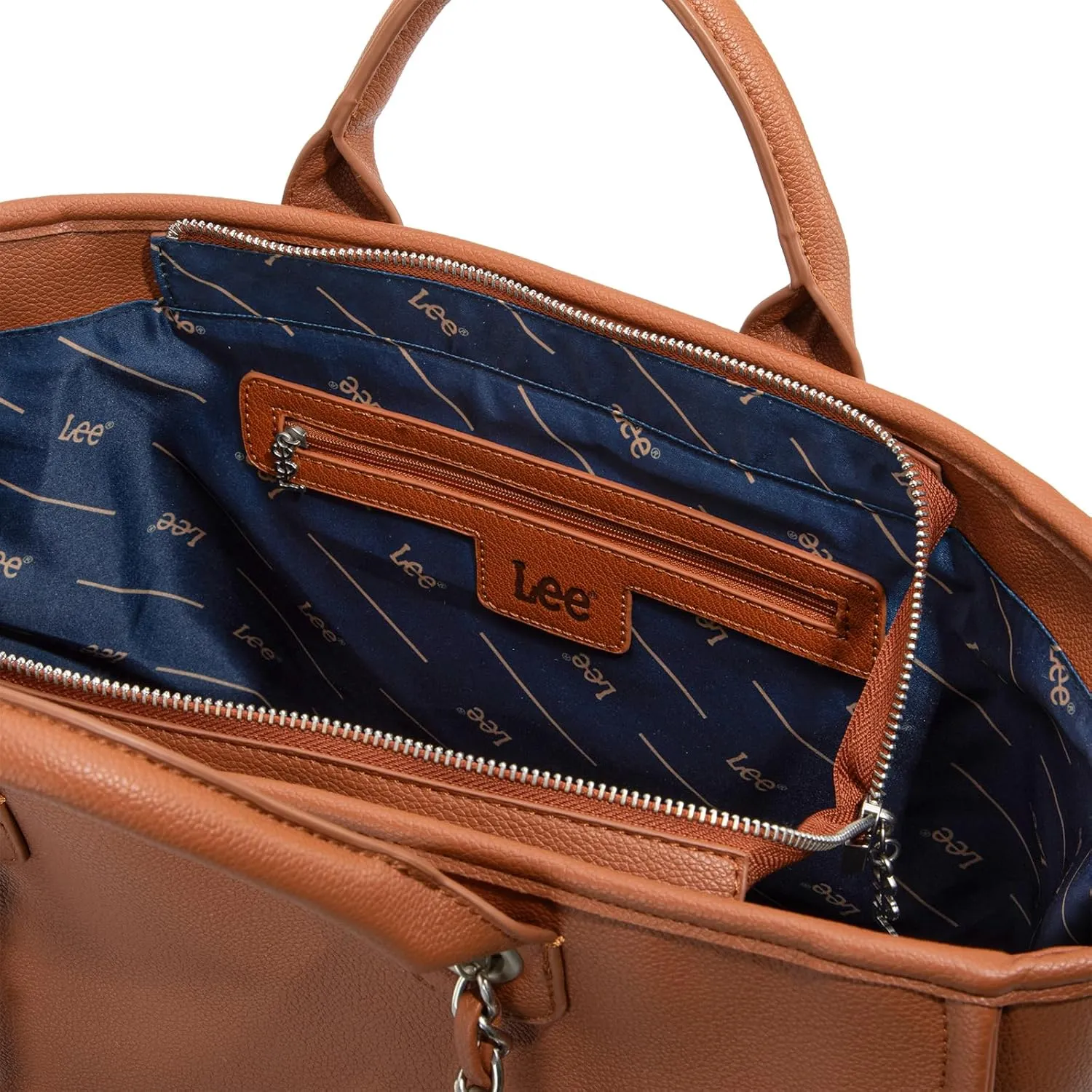 x Lee Large Shoulder Tote Bag for Women Vegan Leather Top-Handle Bag