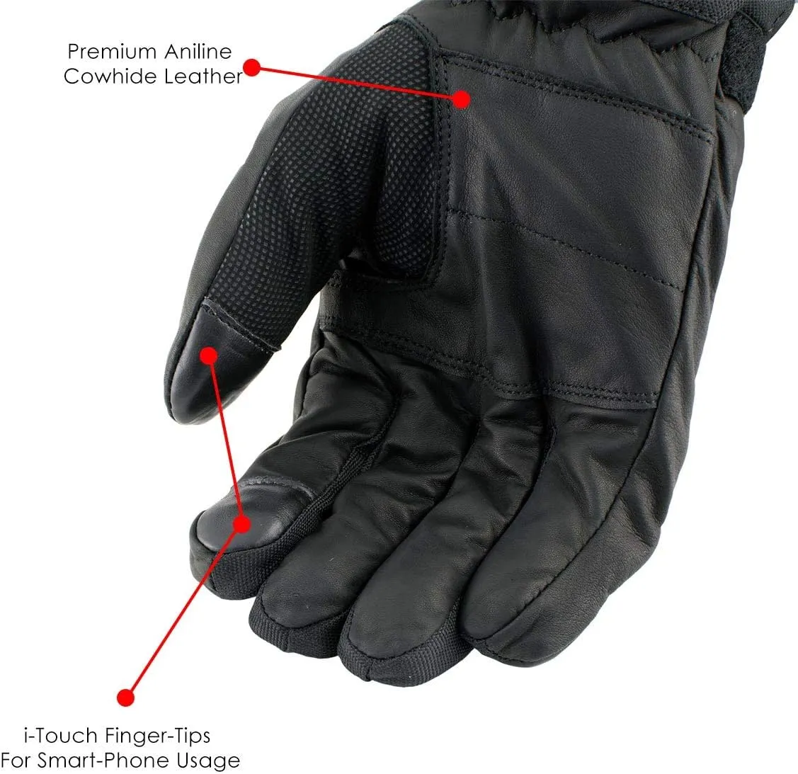Xelement XG17501SET Heated Gloves for Men’s Winter Glove for Motorcycle Ski Hunting Hiking w/Battery and Harness Wire