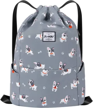 XEYOU Drawstring Sports Backpack Lightweight Gym Yoga Sackpack Shoulder Rucksack Casual Outdoor Daypack for Women and Men