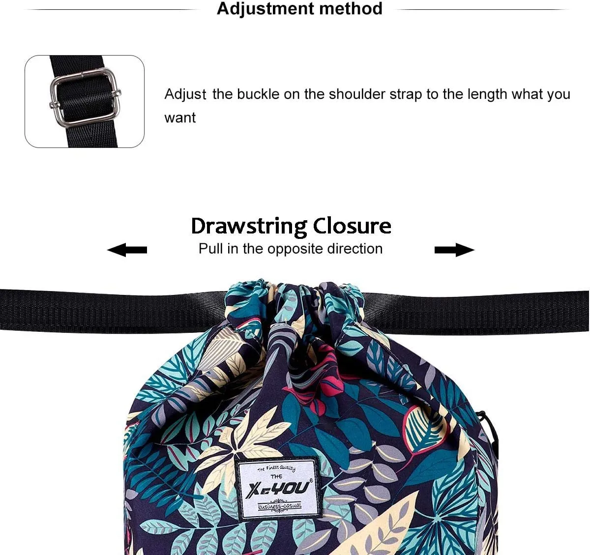 XEYOU Drawstring Sports Backpack Lightweight Gym Yoga Sackpack Shoulder Rucksack Casual Outdoor Daypack for Women and Men