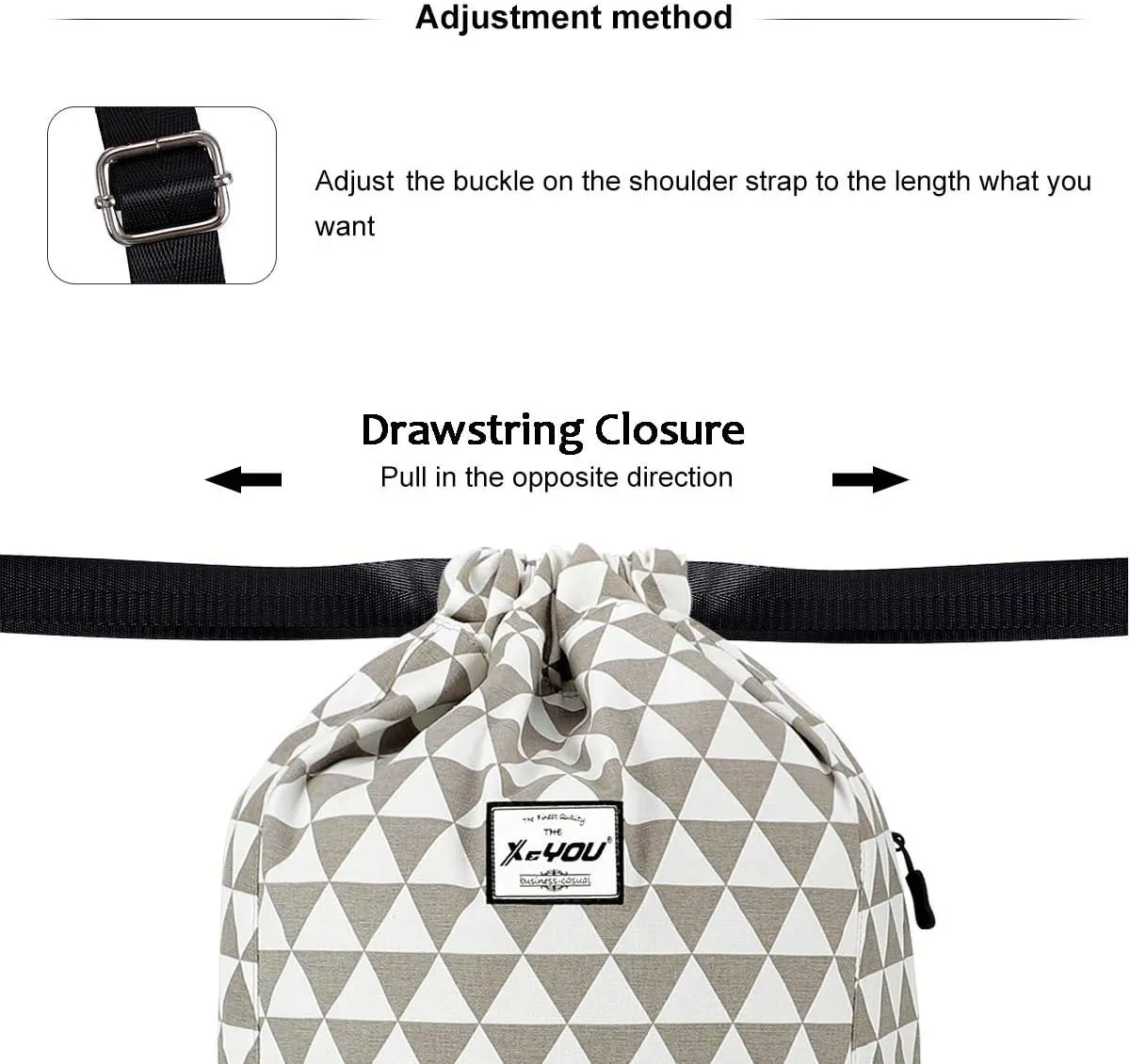 XEYOU Drawstring Sports Backpack Lightweight Gym Yoga Sackpack Shoulder Rucksack Casual Outdoor Daypack for Women and Men