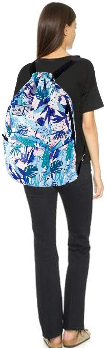 XEYOU Drawstring Sports Backpack Lightweight Gym Yoga Sackpack Shoulder Rucksack Casual Outdoor Daypack for Women and Men