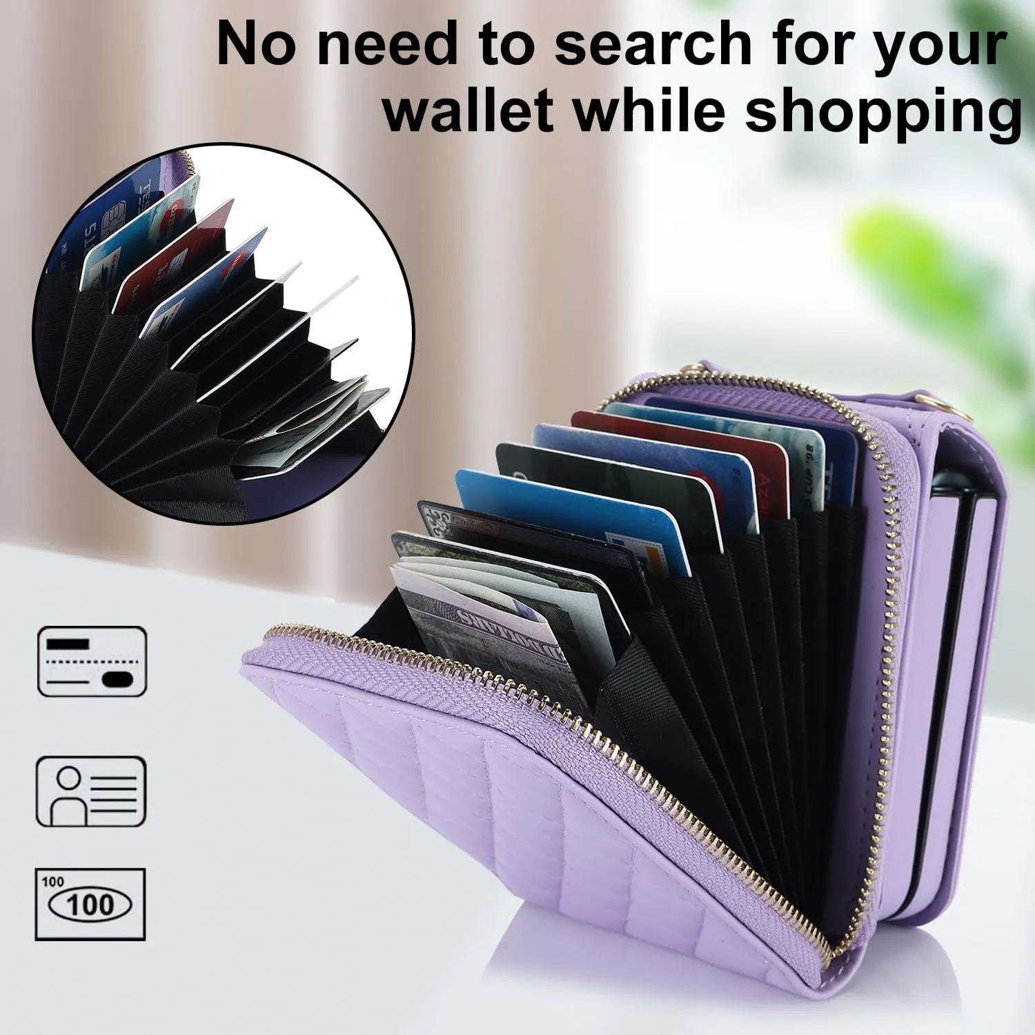 XIZYO for Samusng Galaxy Z Flip 4 Case, Wallet Crossbody Cute Case with Card Holder Slot, Zipper Handbag Strap Lanyard Wrist Leather for Women Girl Shockproof Bumper Cover, Purple