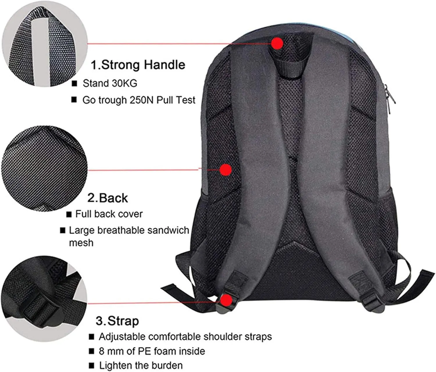 Xoenoiee Border Collie Sunflower Print 3D Backpack and Lunch Bag Set for Elementary Kids School Bag Junior Children Teens Bookbag Lightweight Schoolbag Bag Pack 3 in 1