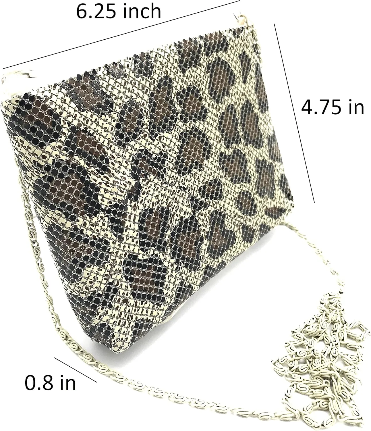 XX-Small Crossbody Clutch Evening Bags for Women Vintage Mesh Purse for Cocktail Party Prom Wedding Banquet