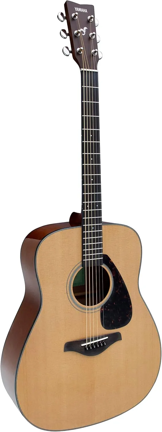 Yamaha 6 String Beginner Solid Spruce Top Traditional Western Dreadnought Acoustic Guitar With Rosewood FIngerboard, Natural Finish, Right, (FG800J NT)