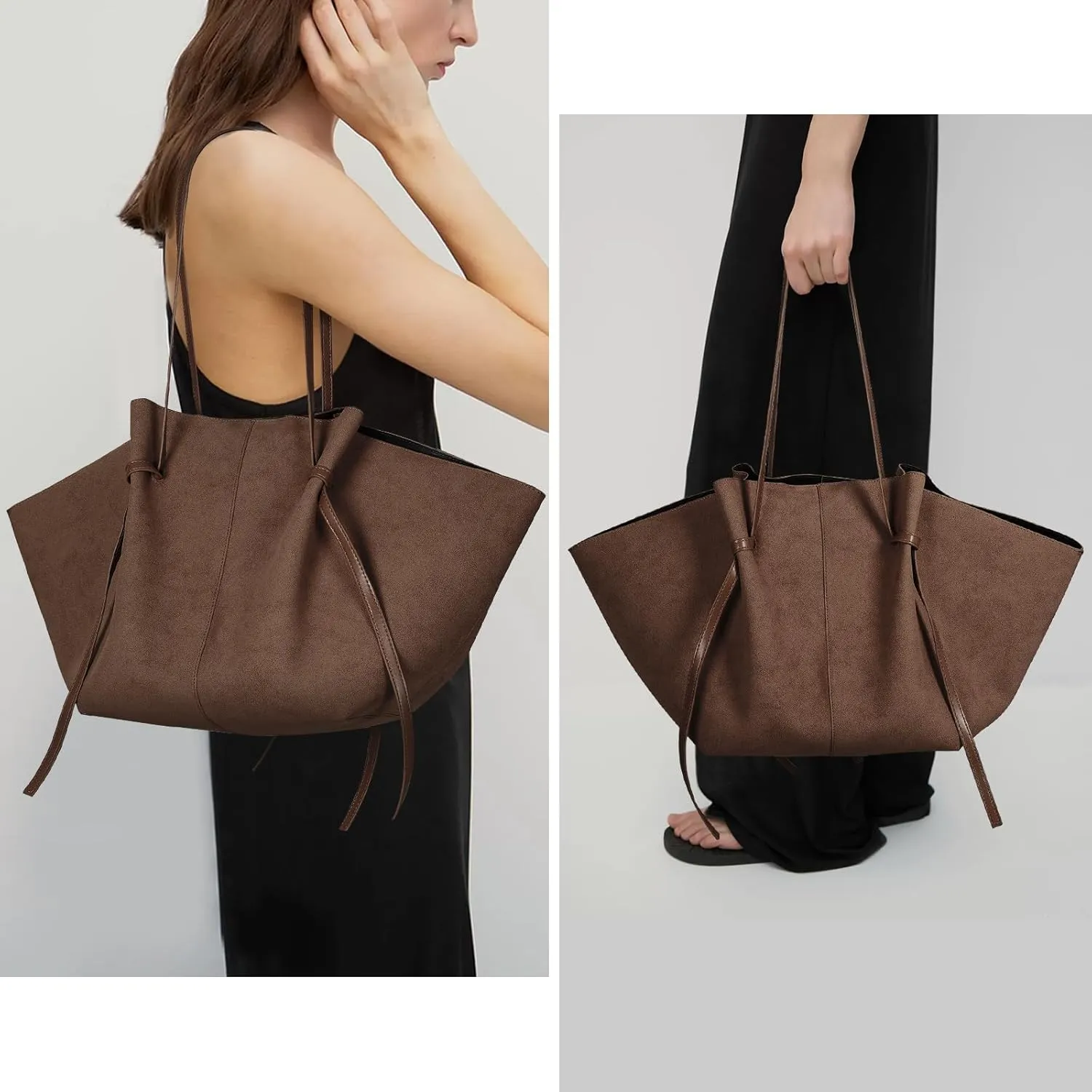 YFGBCX Tote Bag Smooth Leather Work Bag for Women Trendy Top Handle Bag Luxury Hobo Handbag with Adjustable Strap