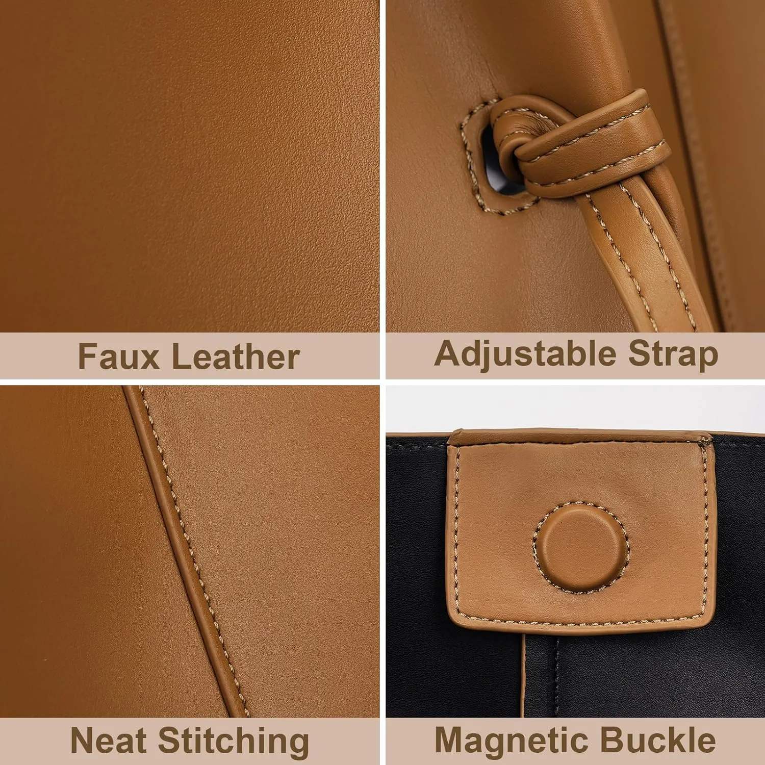 YFGBCX Tote Bag Smooth Leather Work Bag for Women Trendy Top Handle Bag Luxury Hobo Handbag with Adjustable Strap